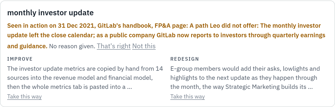 The card after GitLab's record was played back: a path Leo did not offer, seen in action at the end of 2021.