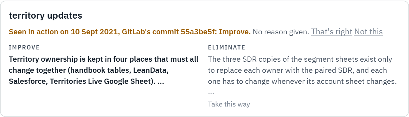 The card after GitLab's record was played back: part of the improve way, seen in action on 10 September 2021.